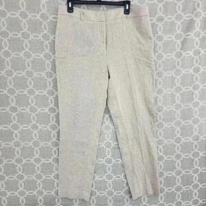 Calvin Klein Linen Blend Women's Dress Pants 12 Beige